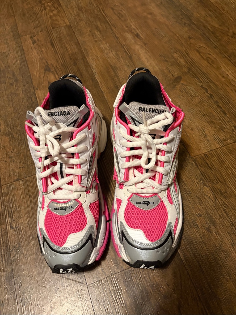 Balenciaga Pink Runners
, White & Gray Style Sneakers